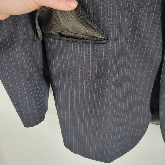 Burberry Pin Stripe Multi Pocket Jacket 44R - Picture 2 of 9